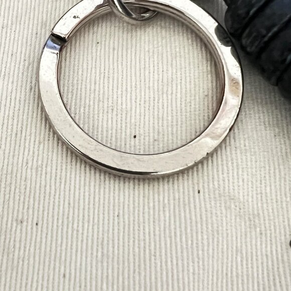 $695 Authentic LOUIS VUITTON Made in ITALY Unisex Leather Metal Charm Keyring - Picture 5 of 10